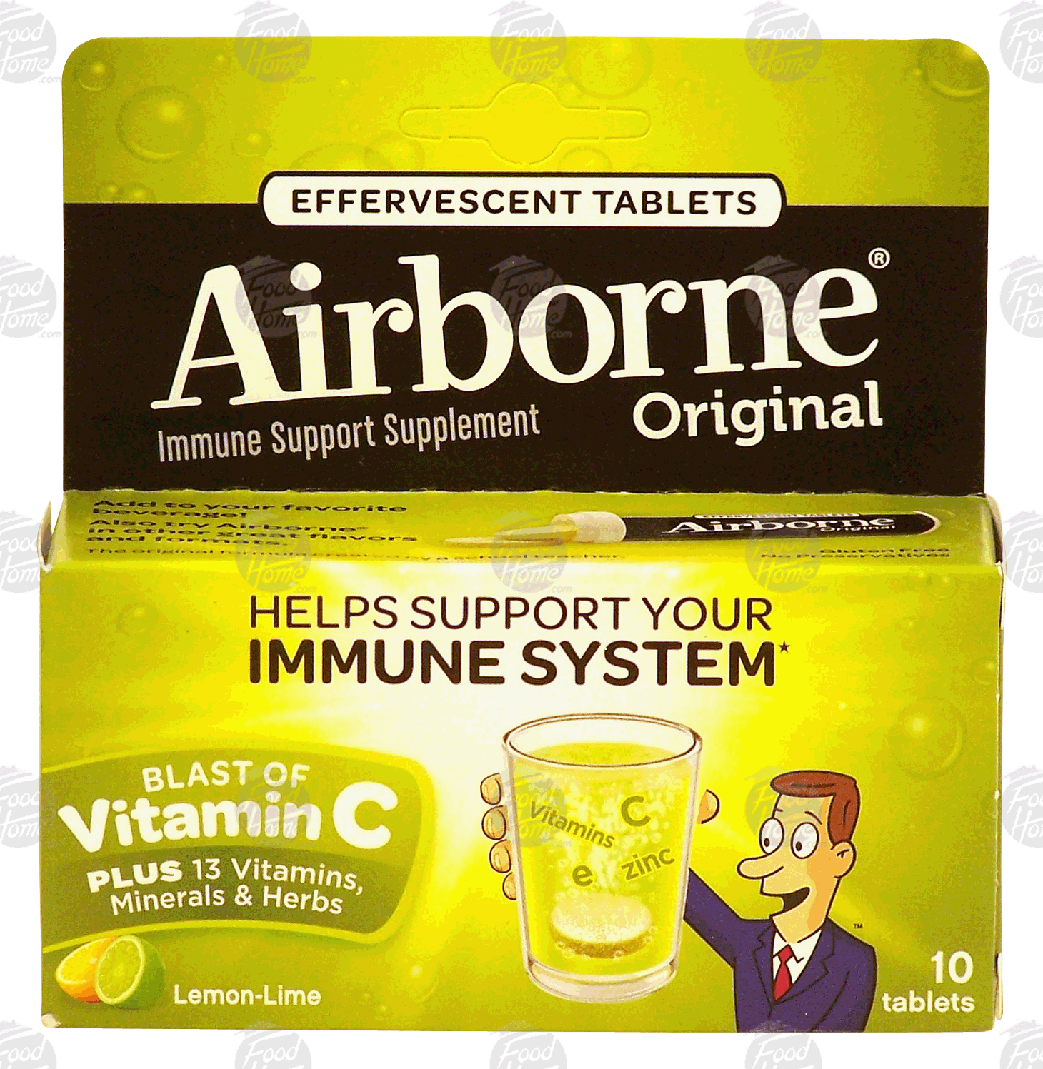 Airborne  dietary supplement, helps body fight germs, lemon-lime flavored Full-Size Picture